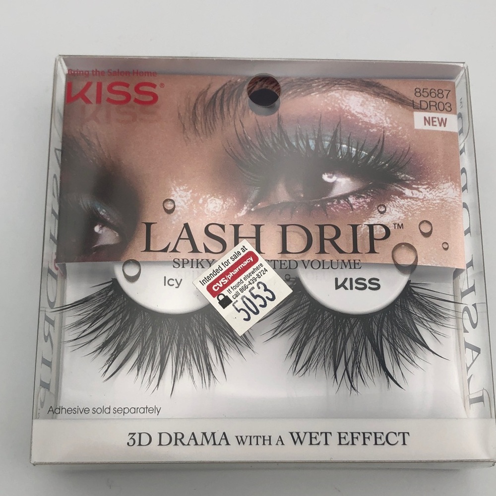 Kiss Lash Drip Icy Black Long Lashes-Icy 3D Drama Wet Effect